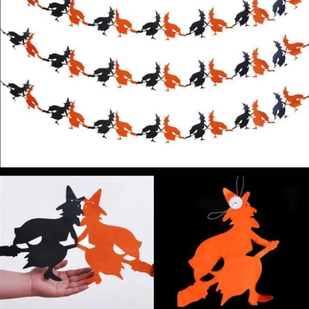 3 Meter Halloween Hanging Garland Honeycomb Paper Party Banner Spider Bat Decor Horror Props