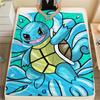 Flanelová deka se vzorem kreslené postavičky Squirtle, Vysoká kvalita, Pohodlná pro všechna roční období, Domácí dekorace, Teplo a pohodlí, Perfektní pro dárky.