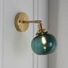 Nordic Japanese Brass & Glass Pumpkin Wall Lamp for Living Room, Bathroom, or Hallway