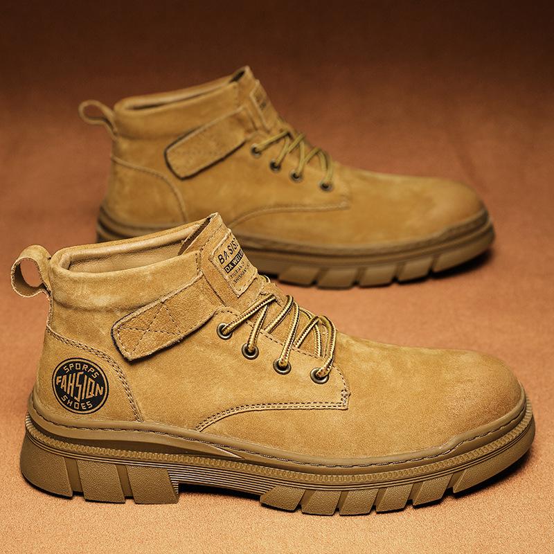 2024 Außenhandel heiß verkaufende Herren Leder Martin Stiefel Herbst und Winter neue Outdoor Freizeit Retro High-Top Leder Rindleder Stiefel