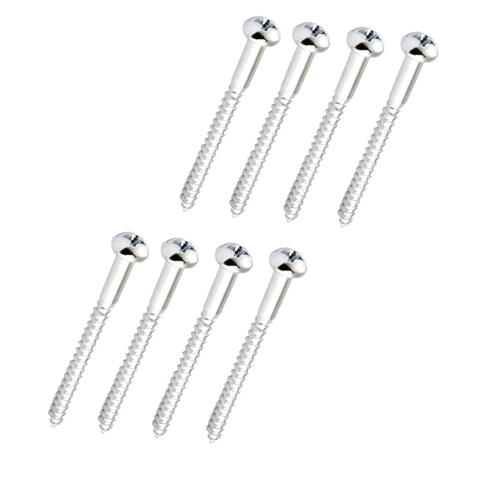 ALLPARTS x Басовый звукосниматель Хромированный 2,8 мм 31,7 мм (Дюйм) Винты, (Пакет 8) GS-0011-010