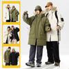 Winter new white duck down medium and long hem fur collar removable warm and cold-resistant couple