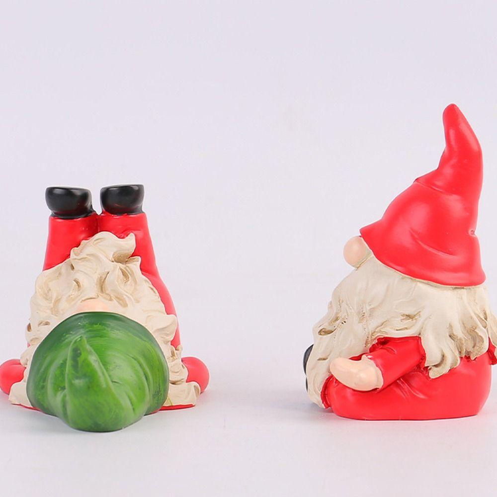 Cute Yoga Dwarf Ornaments Handmade Faceless Gnome Figurine  Children Gifts