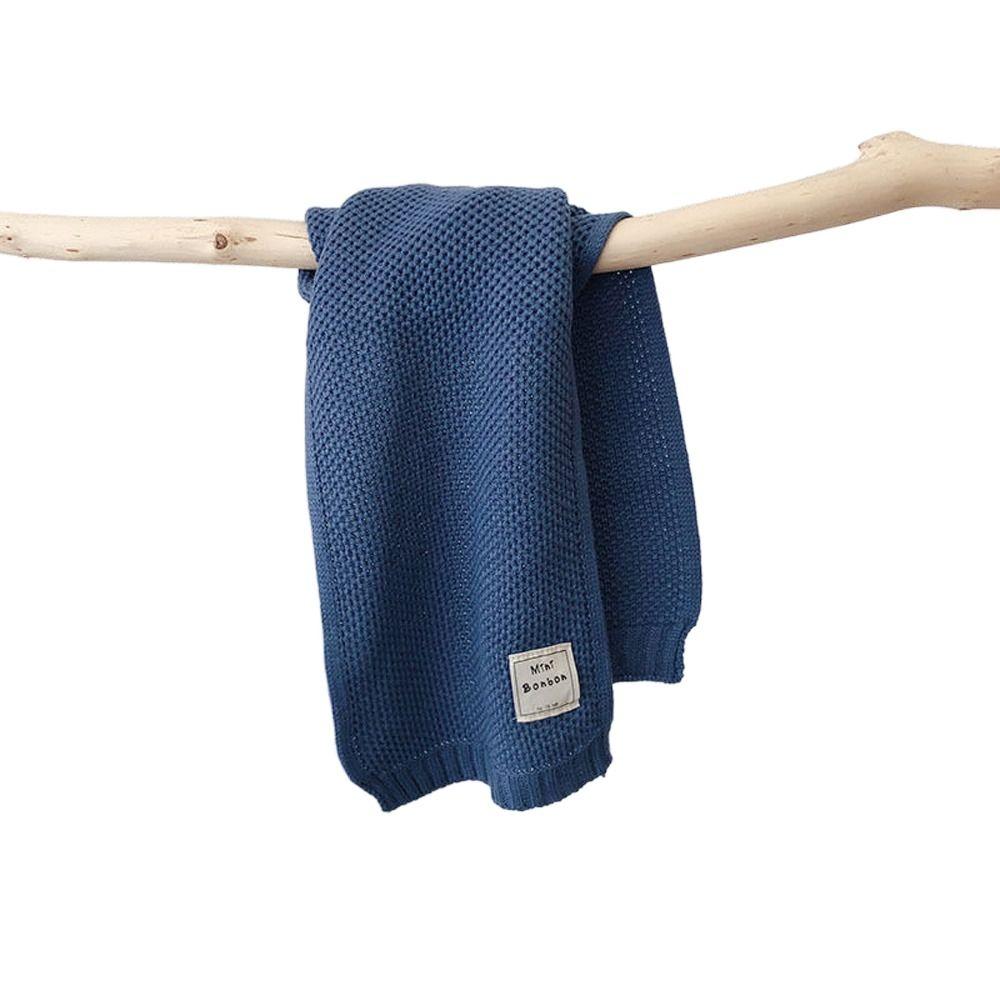 

Autumn Versatile Cotton Ins Style Winter Korean Style Wrap Knitted Shawl Children s Scarf Muffler синий