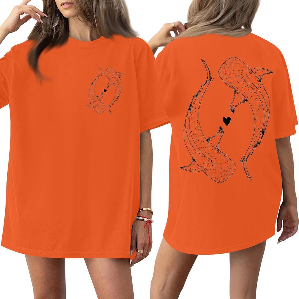 Top Tricou cu Mânecă Scurtă Imprimat cu Gât Rotund pentru Femei