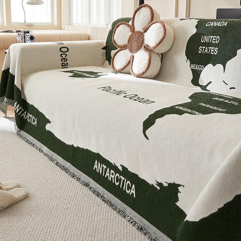 Small Fresh Sofa Towel Cover Cloth for All Seasons, All-inclusive, Universal Sofa Cushion, Anti-slip Cover Blanket, Anti-cat Scratch Thickening
