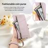 ESEBLE E11 For Samsung Galaxy S25 FE Case Zipper Pocket Litchi Texture Leather Phone Cover with Mirror and Wrist Strap