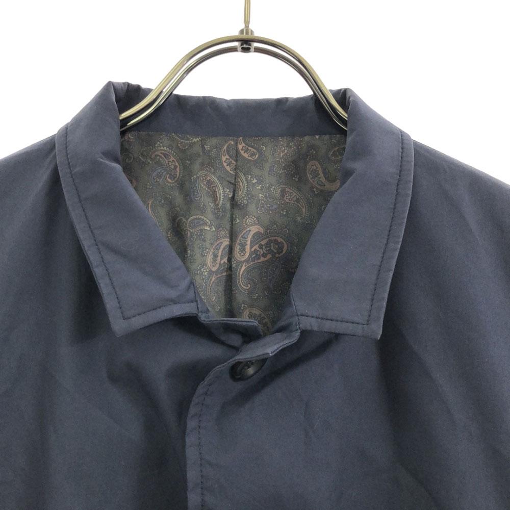 nano universe Notched Jacket L Navy Reverse Paisley Men's Used