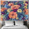 Böhmische Blumen-Wandteppich Natur Botanische Blume Raumdekor Ästhetische Schlafzimmer-Wandkunst Vintage Heimtextil Makramee