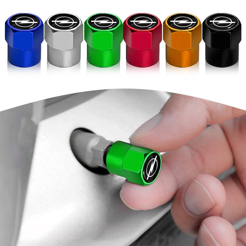 Rzmup5 New 4Pcs Car Wheel Tire Valve Caps Air Stem Covers Accessories For Opel Astra J G Insignia Corsa D Vectra cZafira a Auto Gadgets