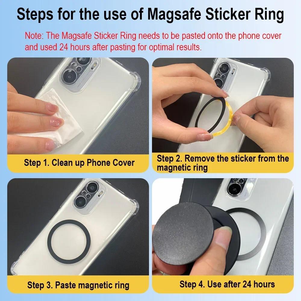 Suport magnetic pliabil pentru telefon mobil, soclu, buzunar, suport pentru Magsafe IPhone 15 14 13 Mac Safe, inel de deget, suport extensibil