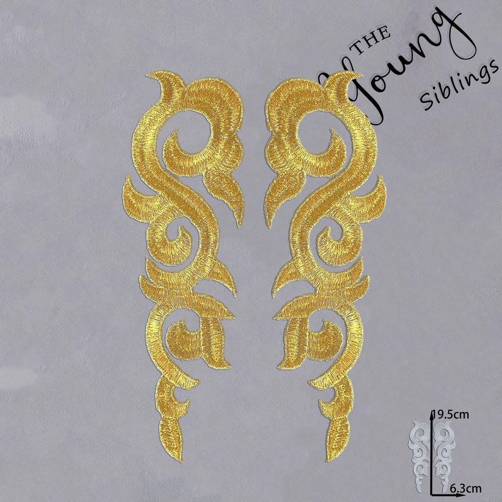 Honeysuckle Pattern Embroidery Cloth Sticker National Ancient Costume Opera Stage Decoration Clothing Patch Diy Handmade Clothing Accessories