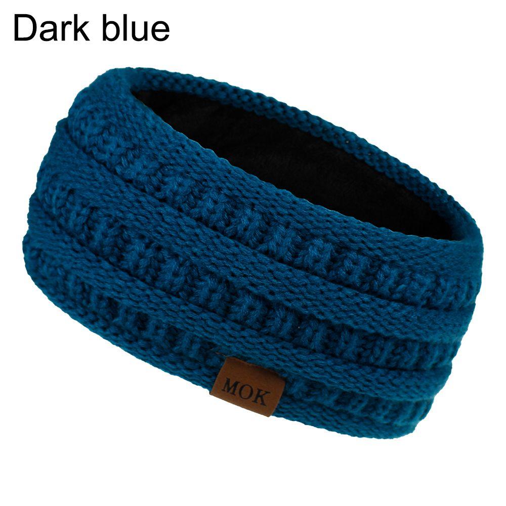Warme Stretch Haaraccessoires Stirnband Gestrickt Haarband Ohrwärmer Stirnbänder für Frauen Fleecegefüttert