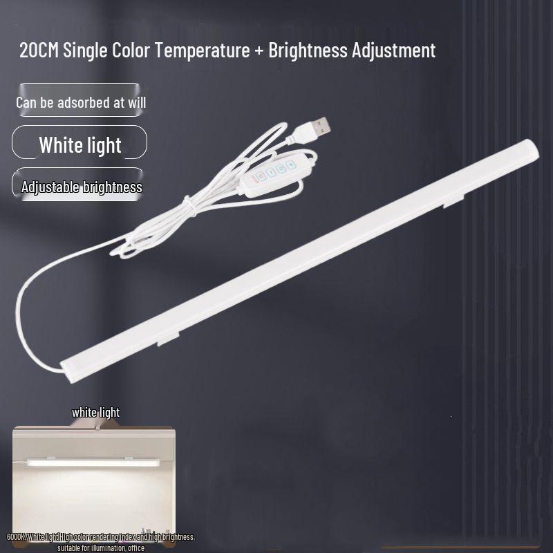 USB Bedroom Eye-Friendly LED Desk & Bedside Lamp with Magnetic Night Light Tube