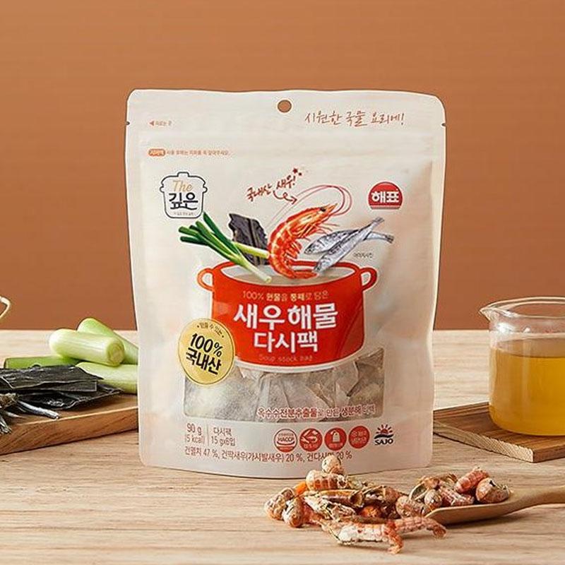 [SAJO] HAEPYO Dashi Pack 150g – Anchovy, Vegetable, Shrimp | All-Natural Korean Broth Pack | No Additives | Soup Bag | Korean Soup Base