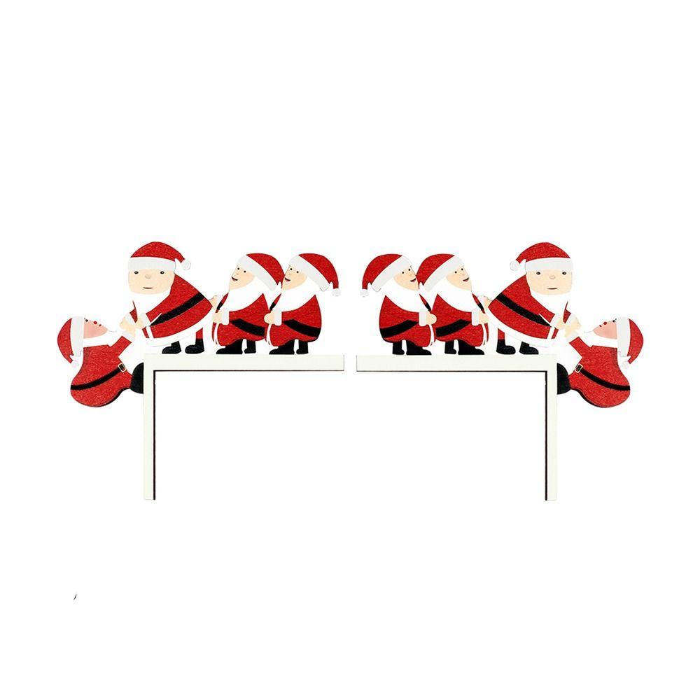 Santa Claus Door Frame Decoration Wooden Door Pendant Creative Christmas Decoration