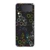 Mountain Bikes Cycling Clear Phone Case For Samsung Galaxy Z Flip 4 Case Thin High Hard PC Shell On For Galaxy Z Flip 3 5G Cover