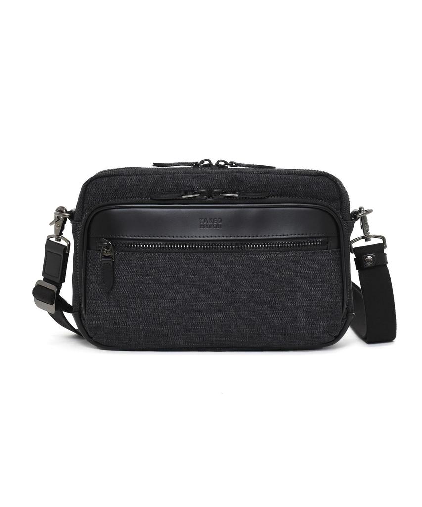 Takeo Kikuchi Quest Shoulder Bag, Horizontal, Made in Japan, No. 786101, Black