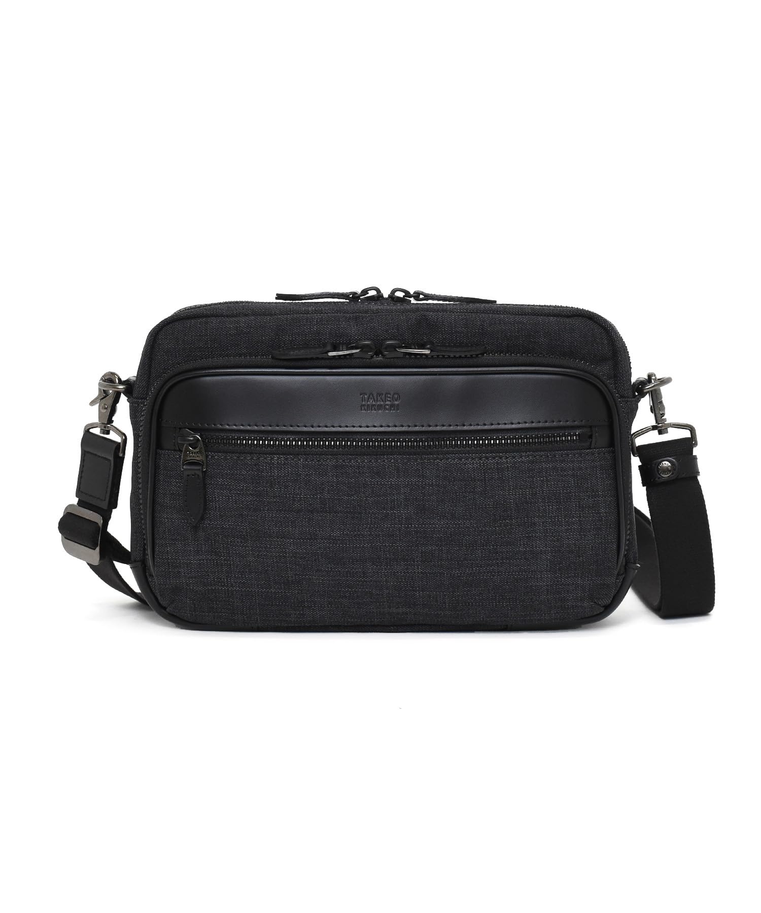 

Takeo Kikuchi Quest Shoulder Bag, Horizontal, Made in Japan, No. 786101, Black