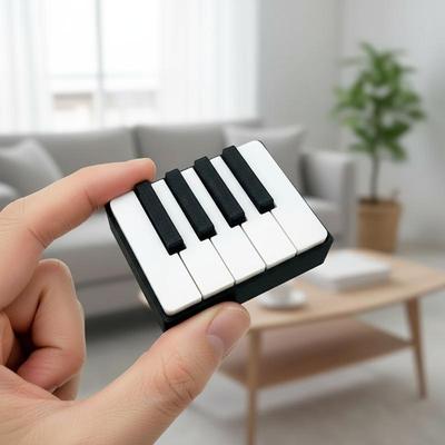 3D-gedruckter Klaviertastatur-Klicker-Fidget-Figur - Entspannender Büro-Schreibtisch-Party-Spiele Musikalisches Tastendruck-Spielzeug Stressabbau