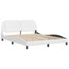LED Bed Frame Without Mattress Zadar White 160x200 Cm