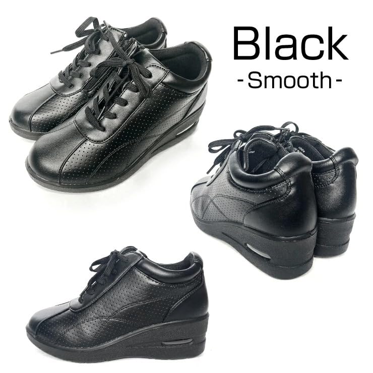 [PROST] [New PePe] New PePe Women's Air-in Sneakers 1004 Black Smooth, Size 22.5cm