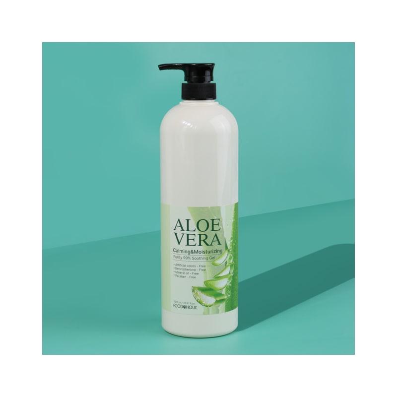 Foodaholic Aloe Vera Soothing Gel 1000ml / Pump-type Large Capacity Soothing Gel Containing Purslane Extract