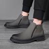Herren 2023 High-Top Retro Leder Martin Stiefel - Britischer Stil Mid-Cut Arbeitsschuhe