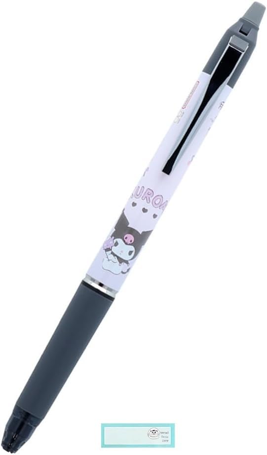 Sanrio FriXion Knock Zone Ballpoint Made In FriXion Ballpoint Pen and Kuromi Set Name 0.5 Pen, Japan, (FriXion, Stickers)
