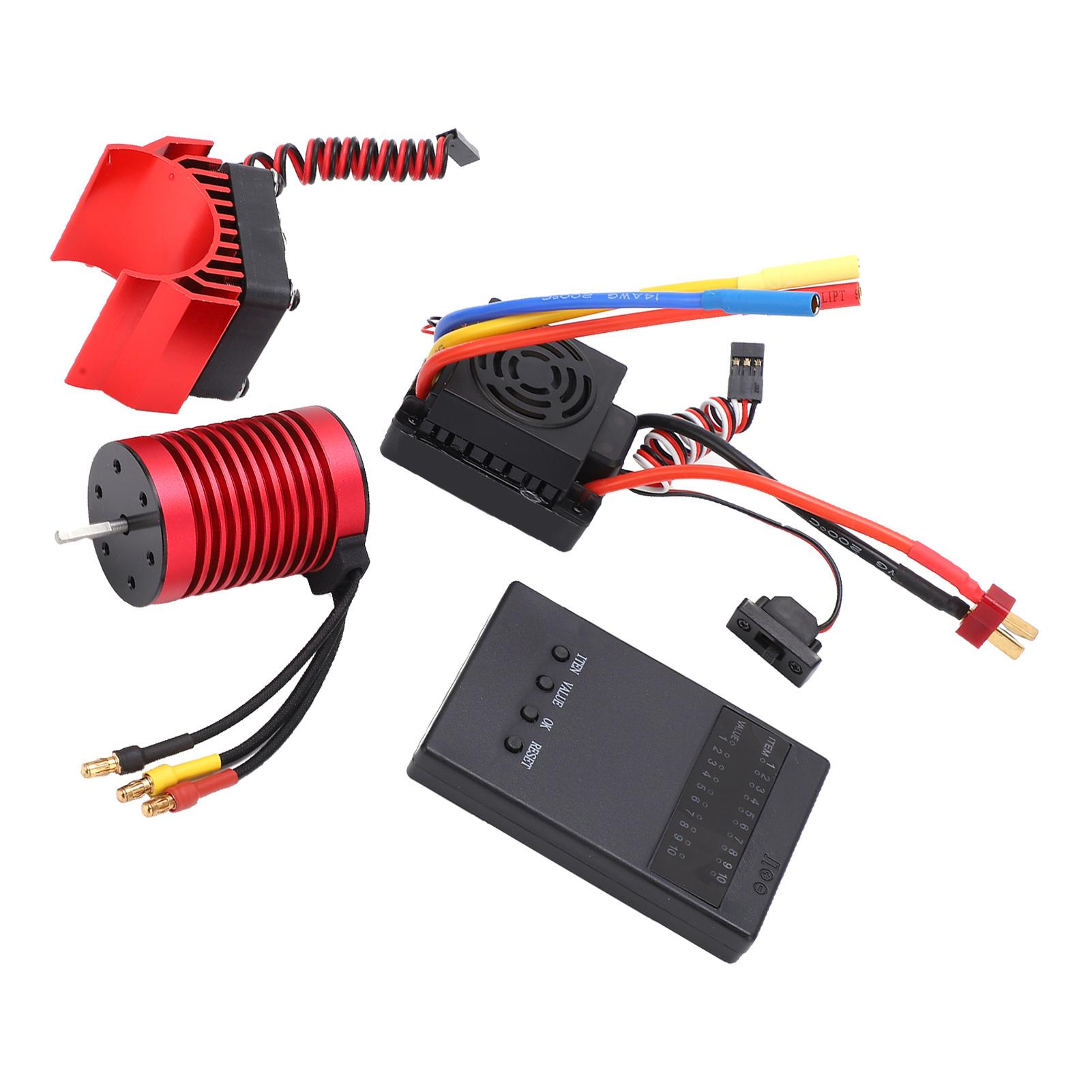 

F540 3300KV Motor Brushless Combo 60A ESC Program Card Motor Heat Sink for 110 RC Car