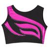 Girls Shiny Rhinestone Decor Dance Top Sleeveless Round Neck Jazz Performance Vest Tank Top