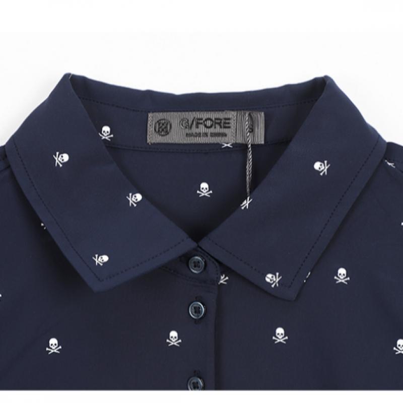 Genuine Zippor Women S Skull T S Silky Tech Nylon Long Sleeve Polo