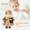 Ręcznie robiona lalka Waldorf Stylowe ubrania Wyraz dzierganych lalek z miękkimi włosami Lalka szydełkowana w stylu vintage Prezent dla rodziny, przyjaciół, podróż na zewnątrz, wystrój domu
