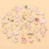 Mixed Eight-Color Enamel Alloy Charms for DIY Jewelry: Bracelet, Necklace, and Keychain Accessories (10/20/50 Pieces)
