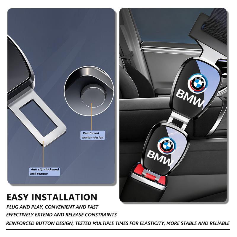 For BMW Car Seat Belt Buckle Plug Auto Safety Strap Extension Interior Accessories 1 3 4 5 6 7 Series M X1 X3 Performance Alpina