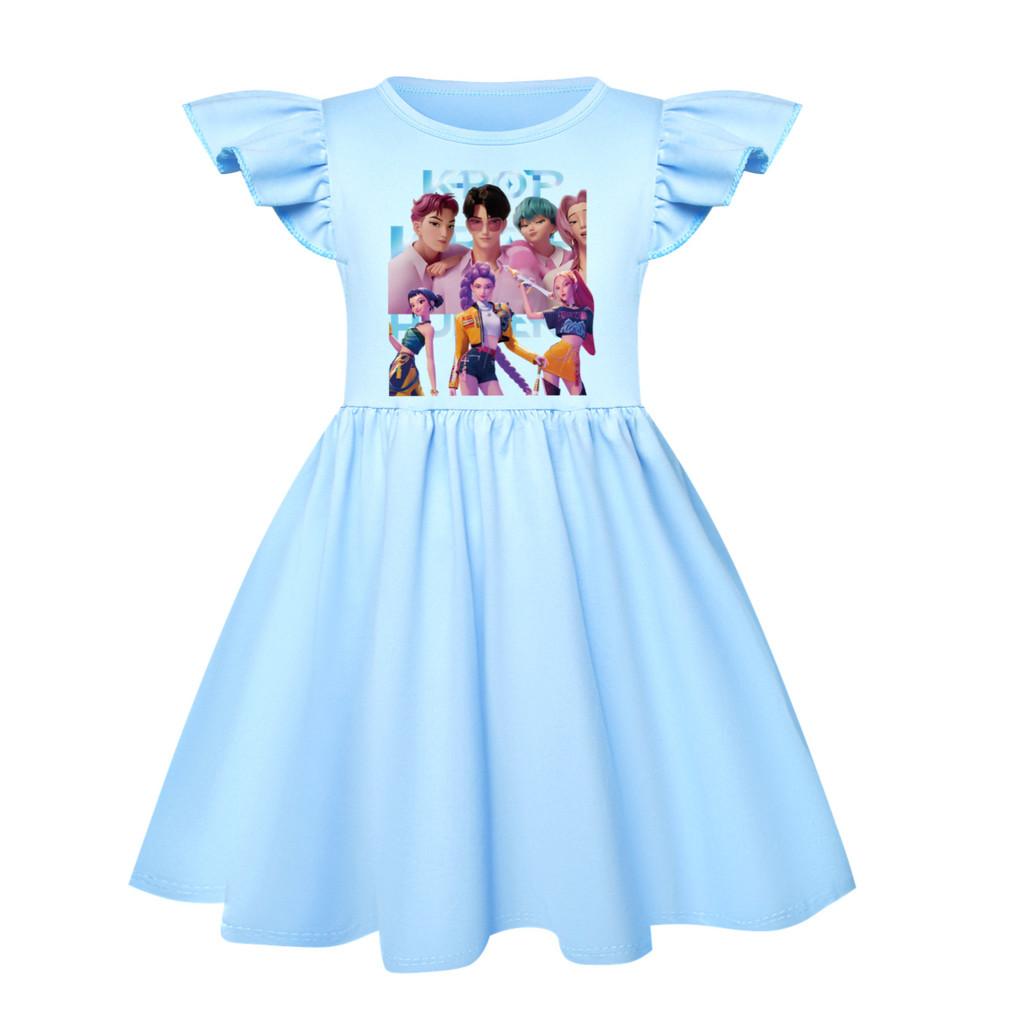 

5056 Детское платье для девочек Sajaboys Mira Zoey Rumi с принтом, оборками и короткими рукавами, повседневное 150cm