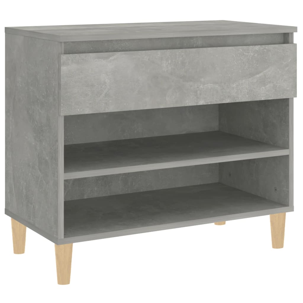 Shoe Rack Concrete Grey 70 x 36 x 60 cm Engineered Wood