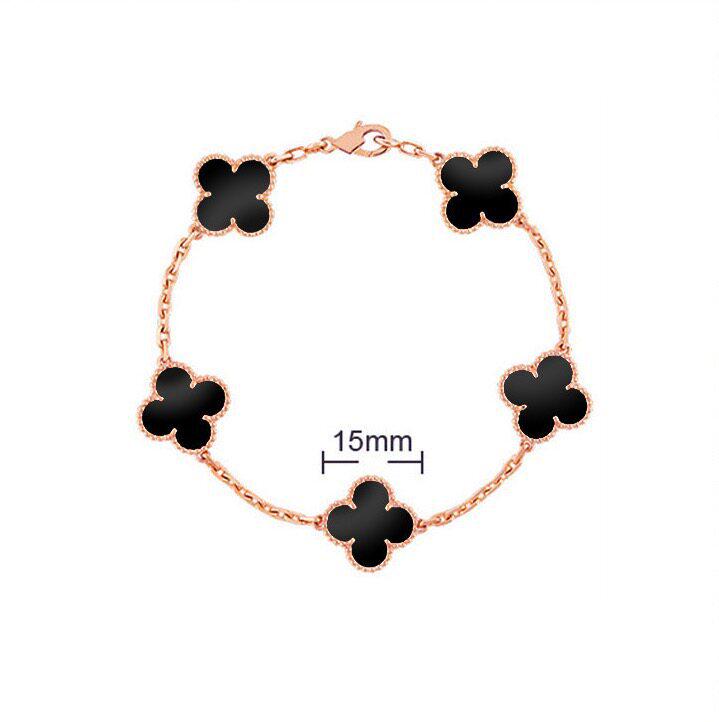 Bracciale da Donna a Quattro Fogli in Madreperla Double-Sided Placcato Oro 18K - Accessorio di Lusso Leggero