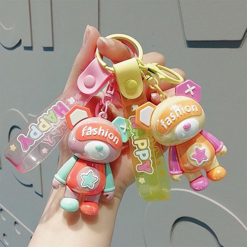 Adorable Electroplated Pvc Cartoon Eyed Dog Keychain Perfect For Gifts