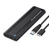 Caixa SSD NVMe M.2 de protocolo duplo 10 Gbps M.2 NVMe SSD Adaptador de gabinete Ferramenta grátis para SSD M.2 2230/2242/2260/2280