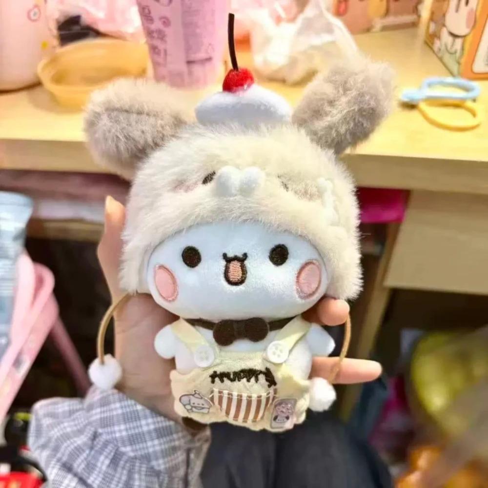 New Bubu And Yier Panda Plush Doll Suit Soft Anime Toy Kawaii Cartoon Fluffy Bear Bag Car Key Pendant Decoration Couple Gift