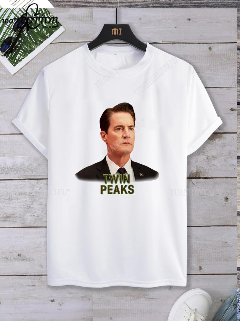 Classic Harajuku Twin Peaks Printed Unisex Cotton Shirt Loose T-shirt Top Short Sleeve O-neck Street Fashion Hot Product