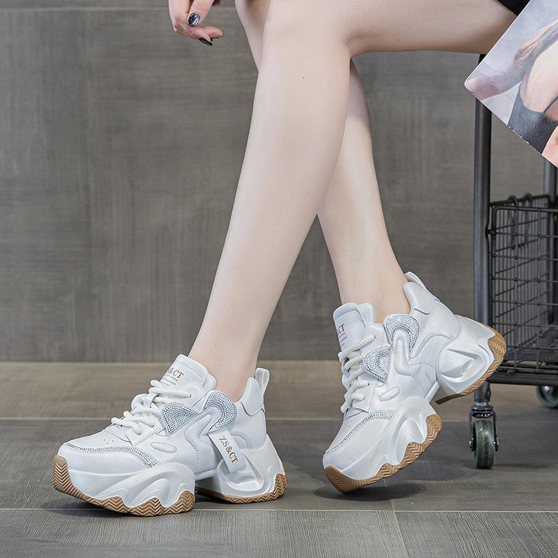 9982 leather high-top shoes children's new versatile spring and autumn platform sports and leisure shoes