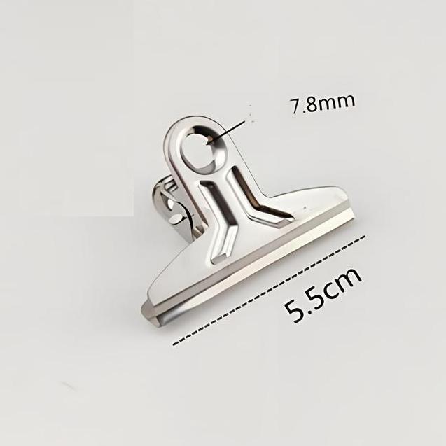 Зажим из нержавеющей стали Зажим для запечатывания пакетов с едой Многоразовые Сверхпрочные зажимы из нержавеющей стали Многоцелевой Герметичный зажим Офис Школа Дом Кухня M-10Pcs 596₽