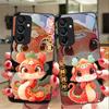 New Cartoon Snake For Samsung Galaxy A15 5G 54 4G 51 50 24 35 90 71 12 51 53 52S 80 22 34 Black Tempered Glass Phone Case