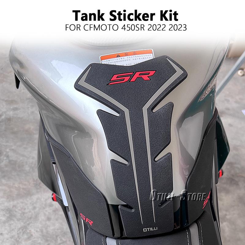 For CFMOTO 450SR 450sr 450 SR 2022 2023 2024 New Motorcycle Rubber Fuel Tank Decoration And Protection Stickers Pad Decals