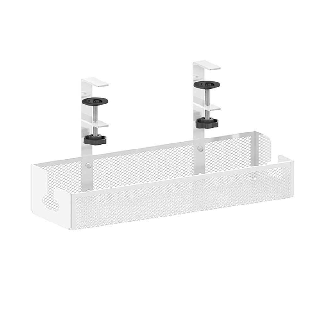 Under Desk Clamp Mounted Cord Organizer No Drill Wire Management Holder Socket Hang Holder for Managing Cables Power Strips