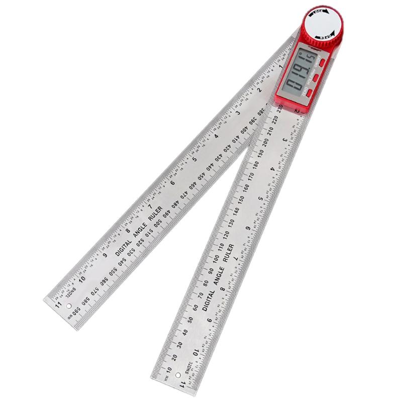 

Stainless Steel Digital Angle Meter Ruler Metric Inch Protractor 360° Angle Finder Scale Measuring Tools 0-200/300/500mm