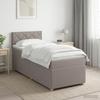Box Spring Bed with Mattress and Headboard Taupe 80 X 200 Cm Fabric