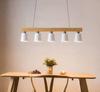 Suspension - NETTLIFE - 3/5 flamme - Bois blanc - E27 - Pour table à manger